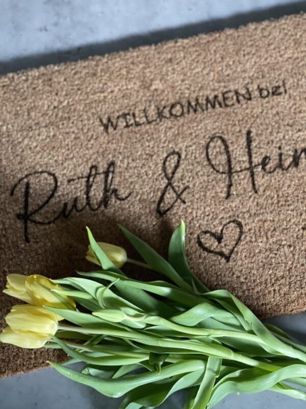 Personalisierte Fußmatte